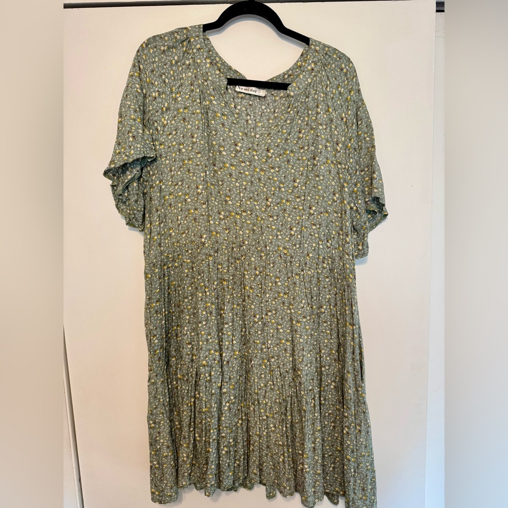 Floral Green Dress